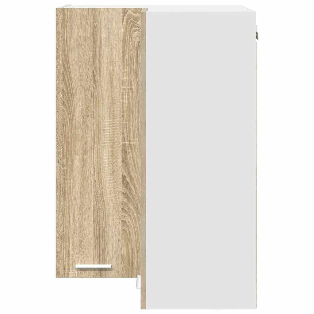 Hanging Cabinet Riga Sonoma Oak and White 57 x 57 x 80 cm